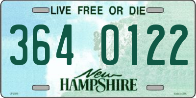NH license plate 3640122