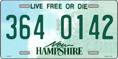 NH license plate 3640142