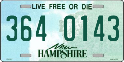 NH license plate 3640143
