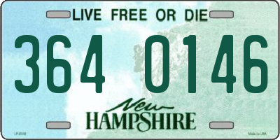 NH license plate 3640146