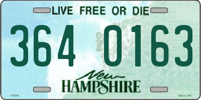 NH license plate 3640163
