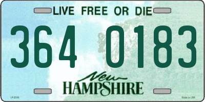 NH license plate 3640183