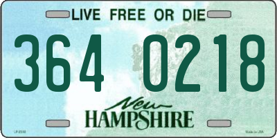 NH license plate 3640218