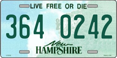 NH license plate 3640242