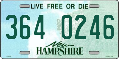 NH license plate 3640246
