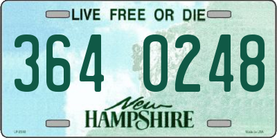 NH license plate 3640248
