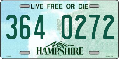 NH license plate 3640272