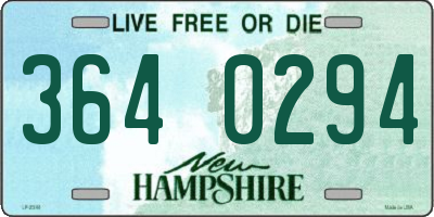 NH license plate 3640294