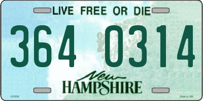 NH license plate 3640314