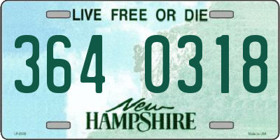 NH license plate 3640318
