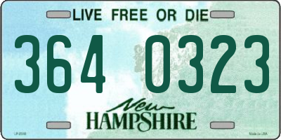 NH license plate 3640323