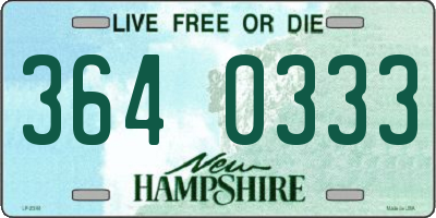 NH license plate 3640333