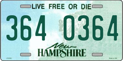 NH license plate 3640364