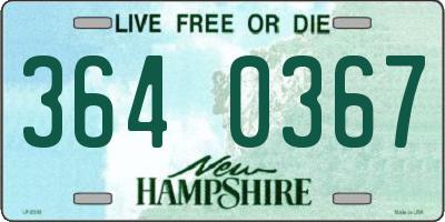 NH license plate 3640367