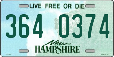 NH license plate 3640374