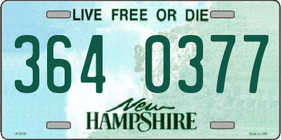NH license plate 3640377