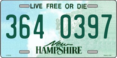 NH license plate 3640397