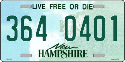 NH license plate 3640401