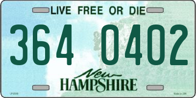 NH license plate 3640402