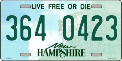 NH license plate 3640423