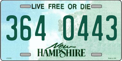 NH license plate 3640443