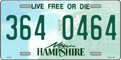 NH license plate 3640464