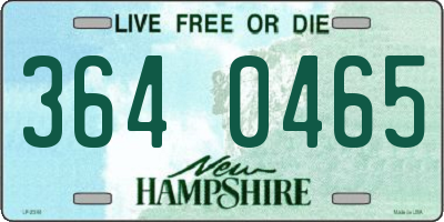 NH license plate 3640465