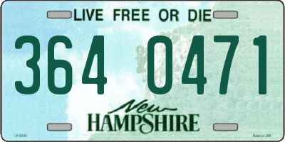 NH license plate 3640471