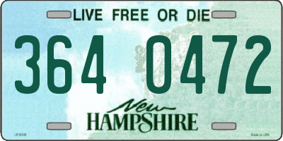 NH license plate 3640472