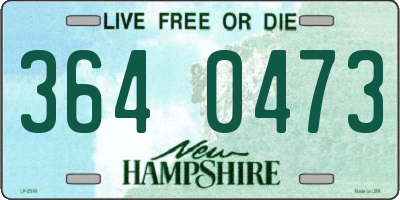 NH license plate 3640473