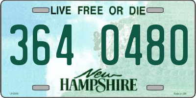 NH license plate 3640480
