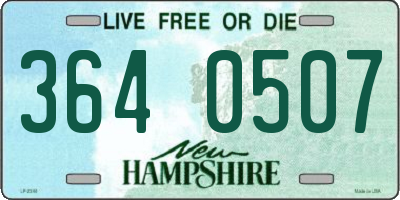 NH license plate 3640507
