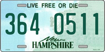 NH license plate 3640511