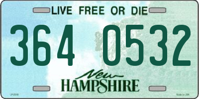 NH license plate 3640532