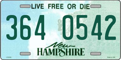 NH license plate 3640542