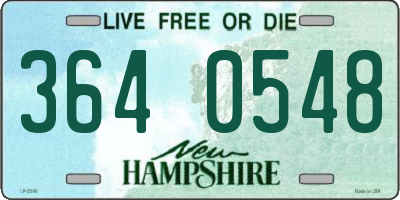 NH license plate 3640548