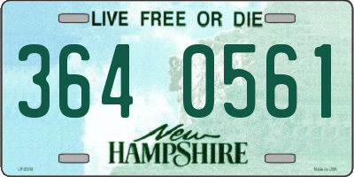 NH license plate 3640561