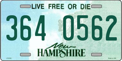 NH license plate 3640562