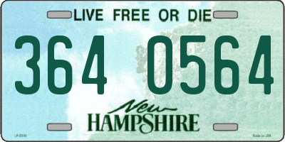 NH license plate 3640564