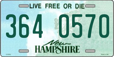 NH license plate 3640570