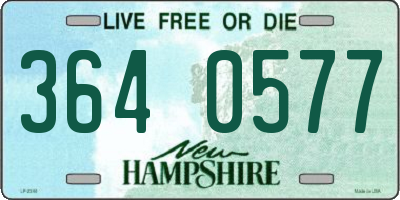 NH license plate 3640577