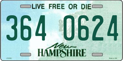 NH license plate 3640624
