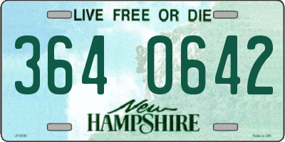 NH license plate 3640642