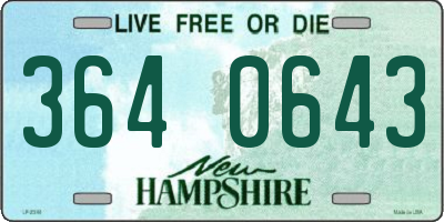 NH license plate 3640643
