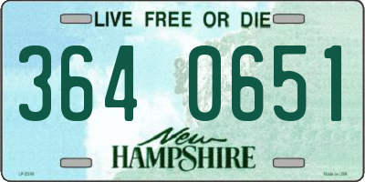 NH license plate 3640651