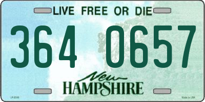 NH license plate 3640657