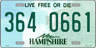 NH license plate 3640661