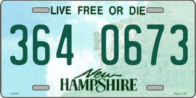 NH license plate 3640673