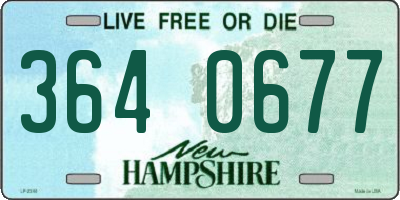 NH license plate 3640677