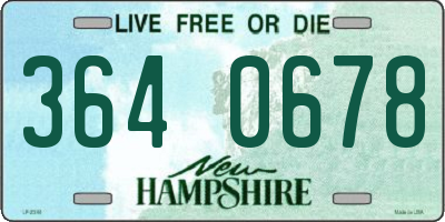 NH license plate 3640678